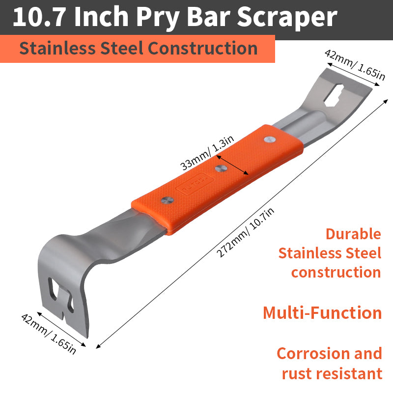 The Wreck-It Stick: Stainless Steel Crowbar with Hex Holes 804